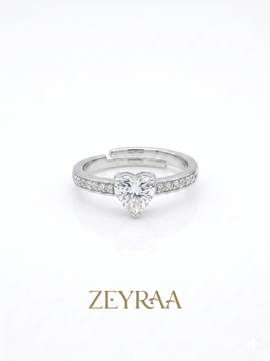 Heart Soliter Ring
