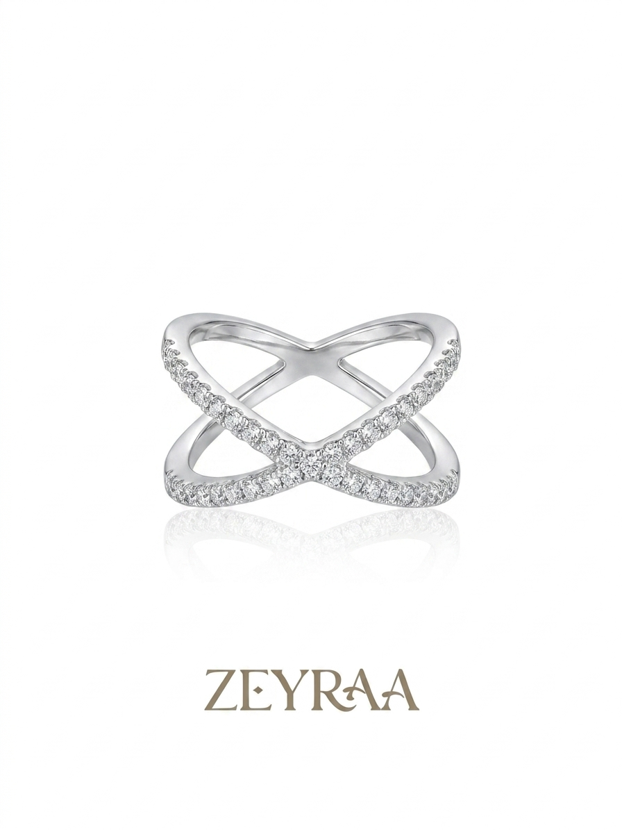 Crossover Silver Ring