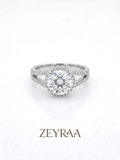 Radiant Round Halo Ring