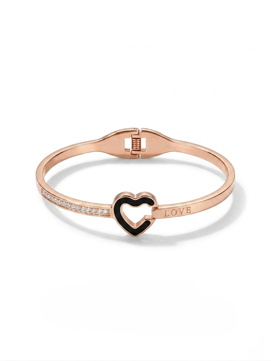 Black Heart Kada Bracelet