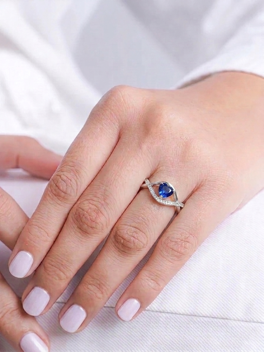 Blue Heart Ring
