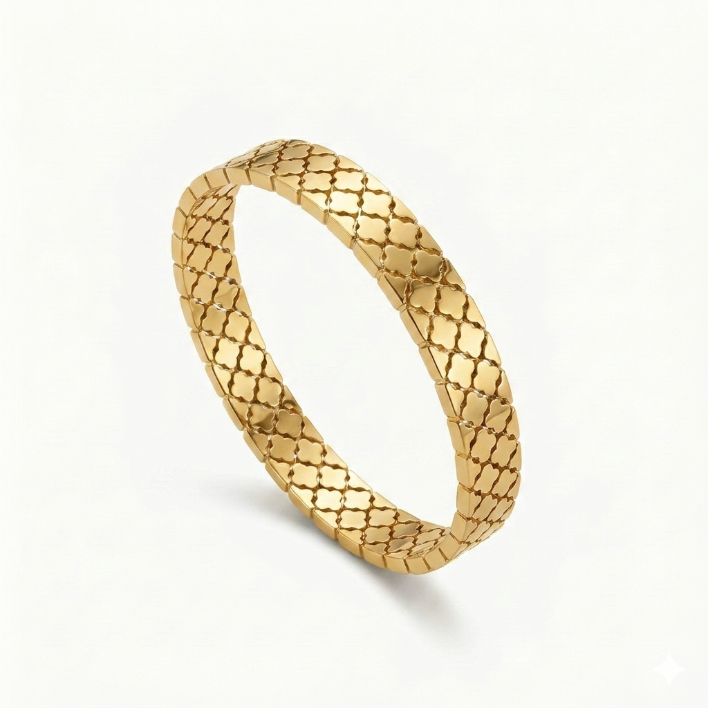 Glossy Clover Kada Bracelet