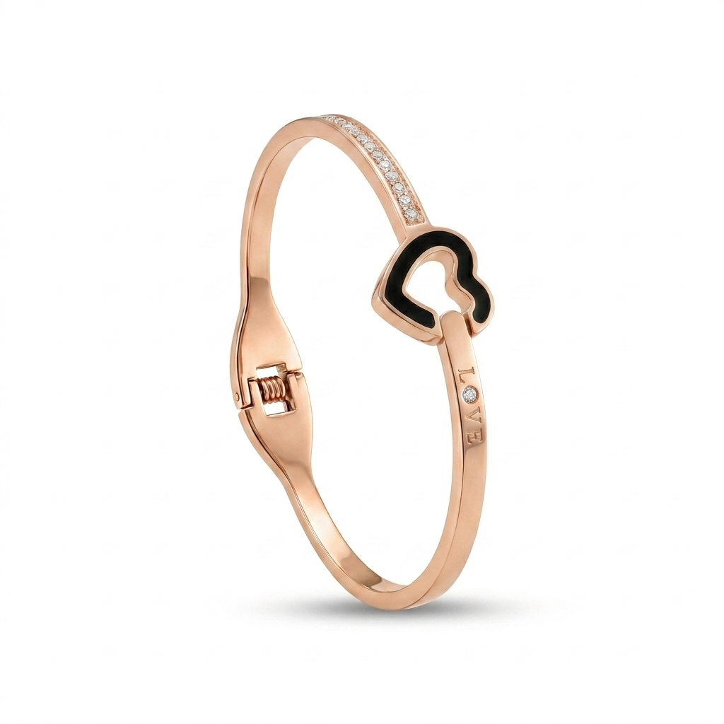 Black Heart Kada Bracelet