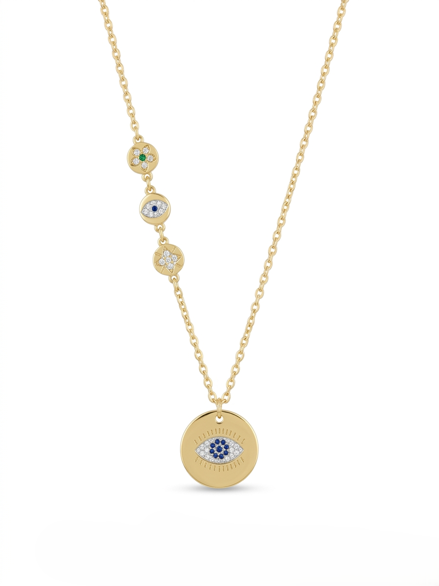 Mataki Eye Chain Pendant Necklace