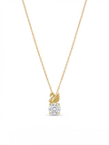 Duck Solitaire Gold Plated Necklace