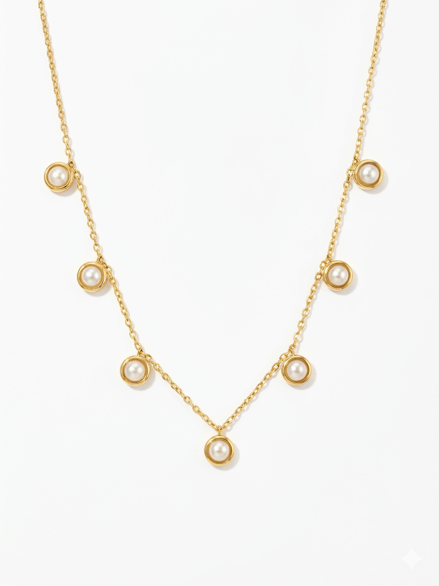 Aura Pearl Gold Plated Necklace