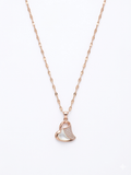 Peach Heart Rose Gold Plated Necklace