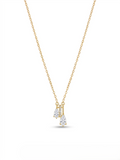 Twin Drop Chain Pendant Necklace