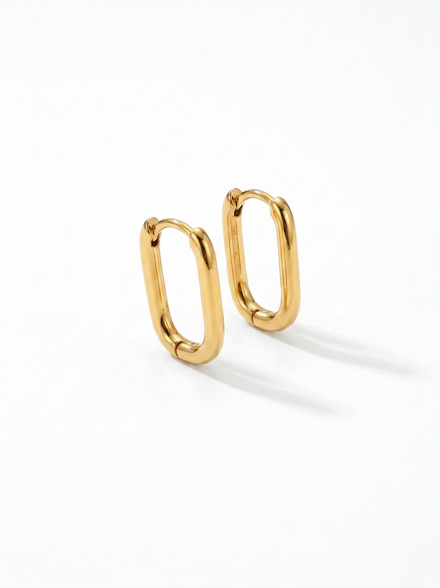 Luxe Link 18k Gold Hoops