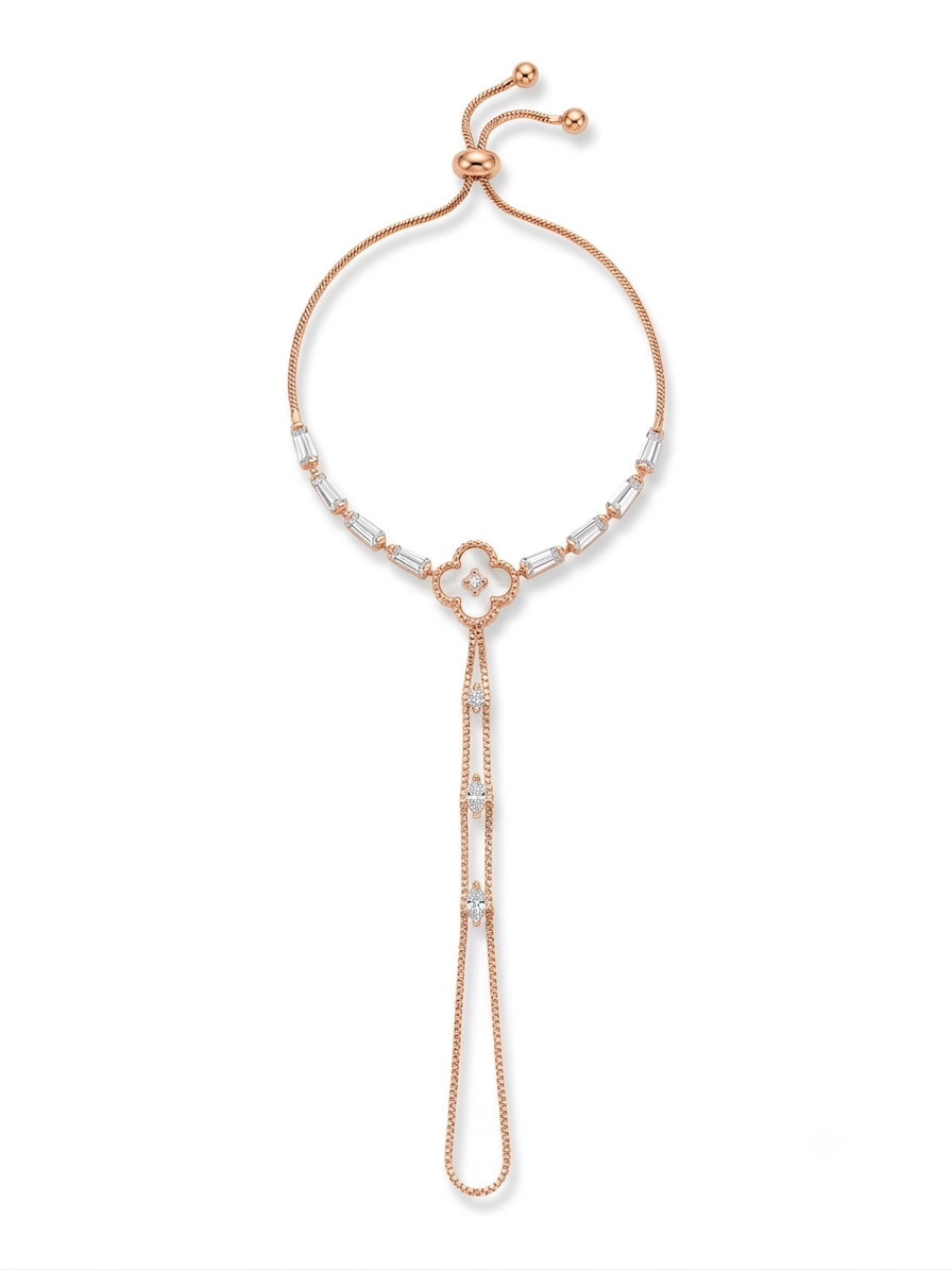 Sana Rosegold Plated Ring Bracelet