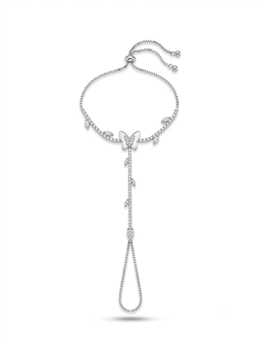 Paridhi Silver Plated Ring Bracelet