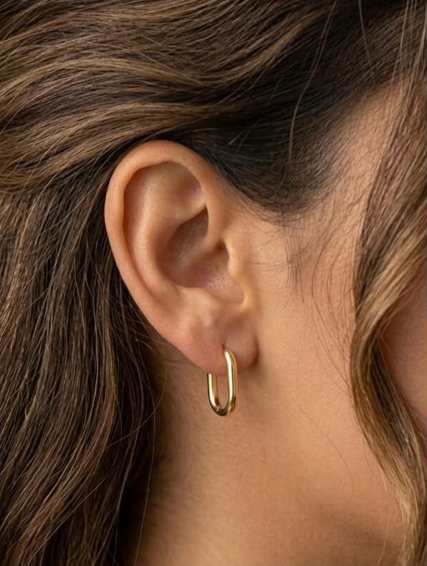 Luxe Link 18k Gold Hoops