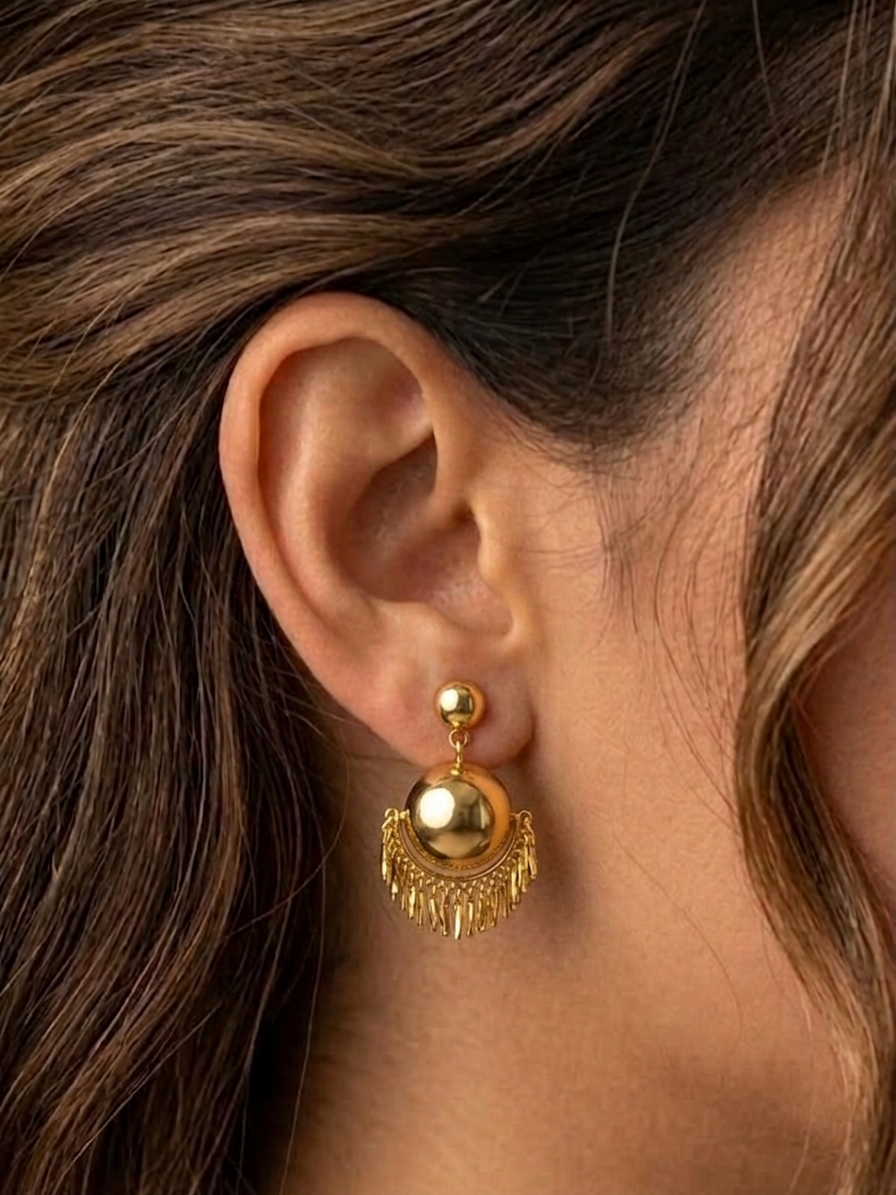 Golden Ring Earring
