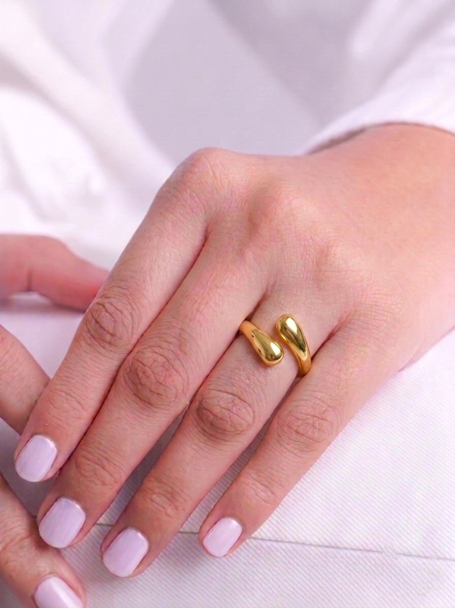 Golden Drop Ring