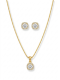 Radiant Square necklace with earring