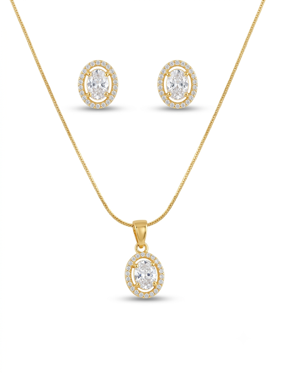 Imperial Oval necklace with earring