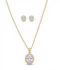 Celeste Oval necklace with earring