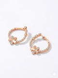 Blossom Floral Rose Gold Plated Earring