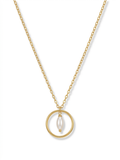 Inaya Loop Pearl Chain Pendant Necklace