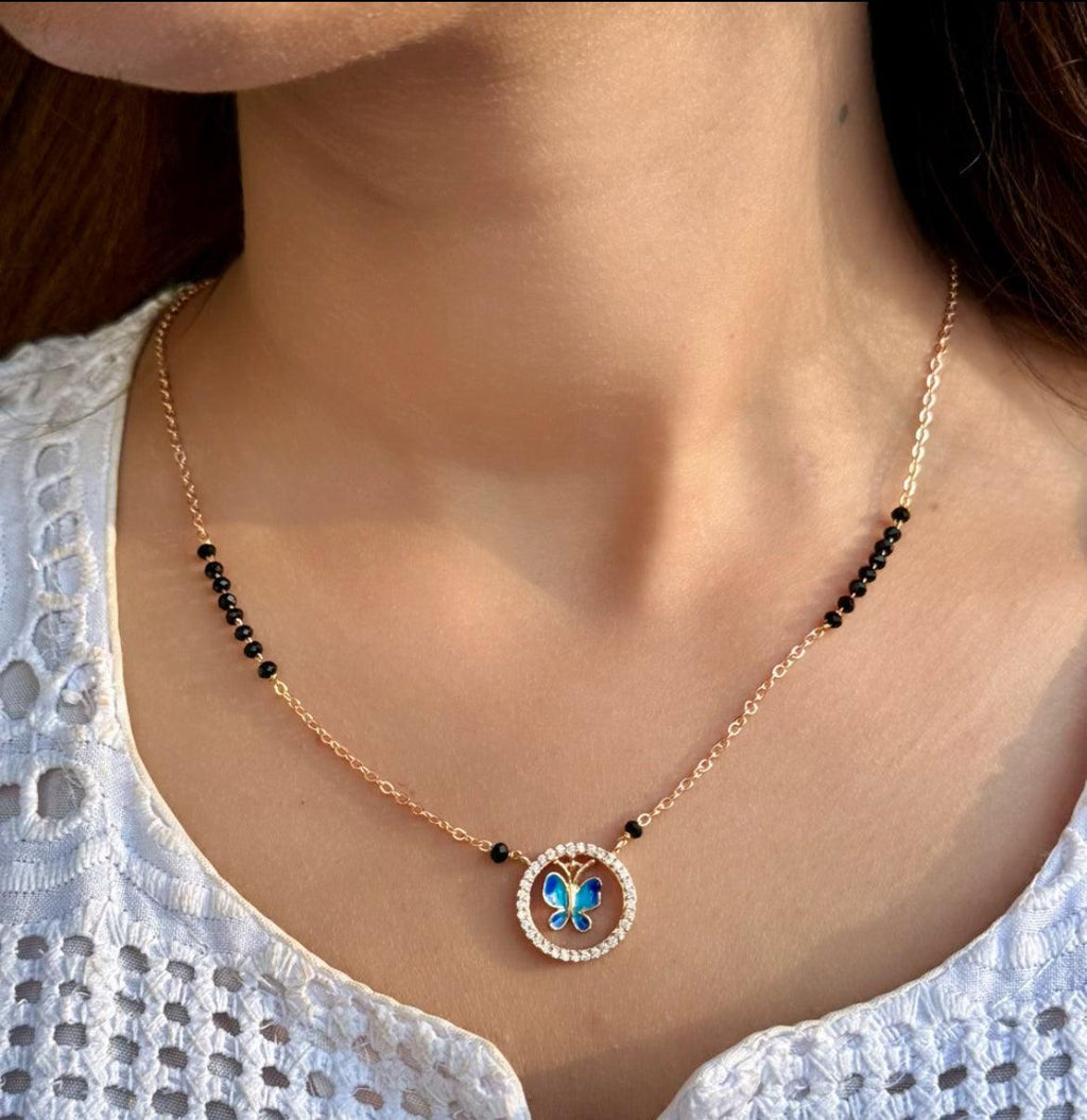 Blue Butterfly Mangalsutra