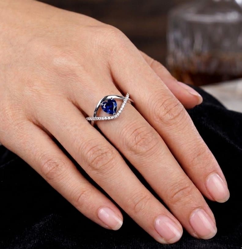 Blue Heart Ring
