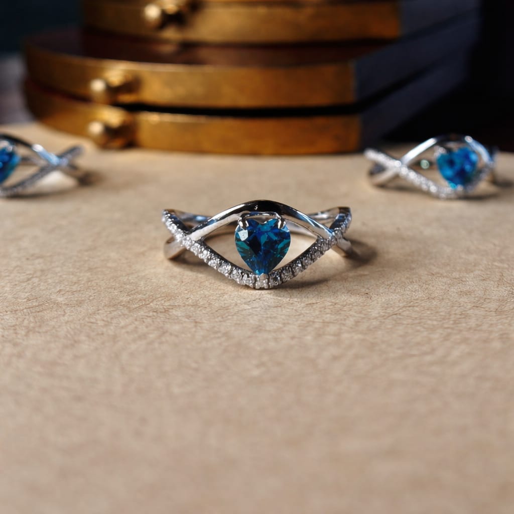 Blue Heart Ring