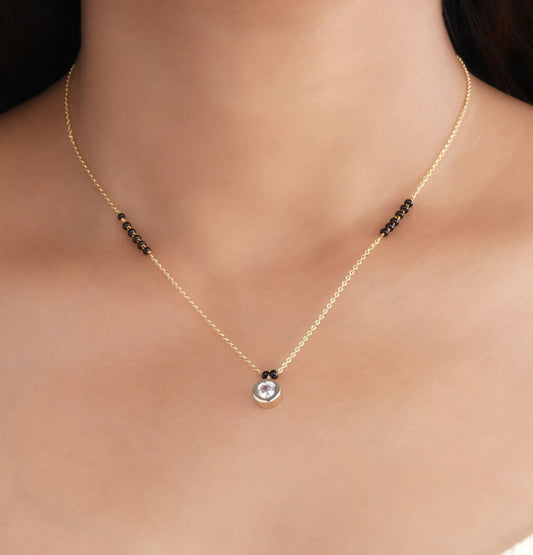 Round Solitaire Mangalsutra