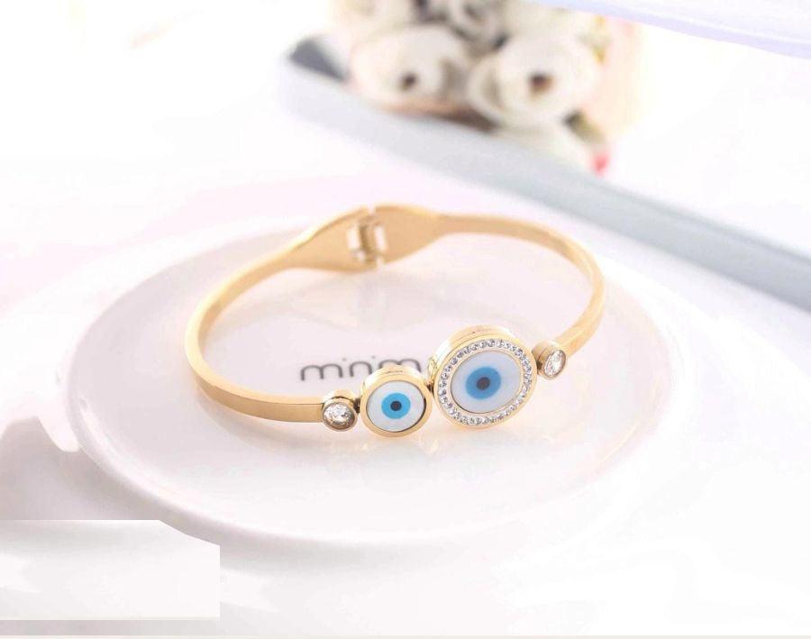 Twin Evil Eye Kada Bracelte