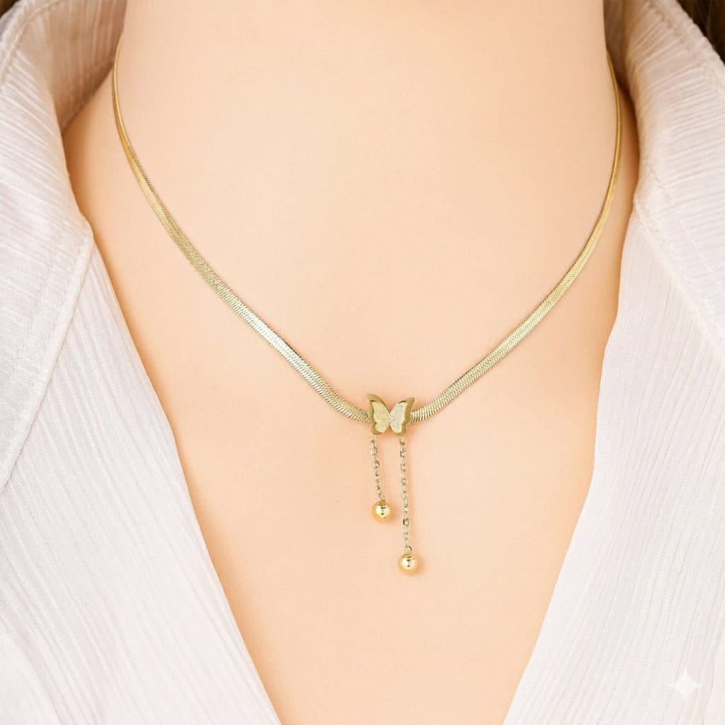Butterfly Snake Chain Necklace