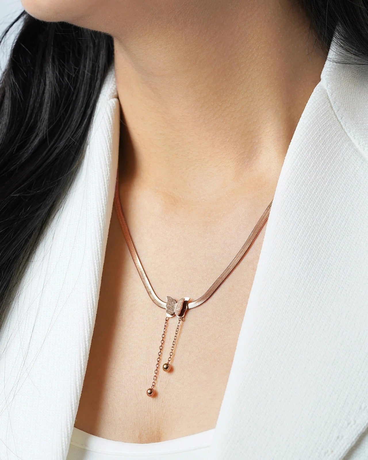 Butterfly Snake Chain Necklace