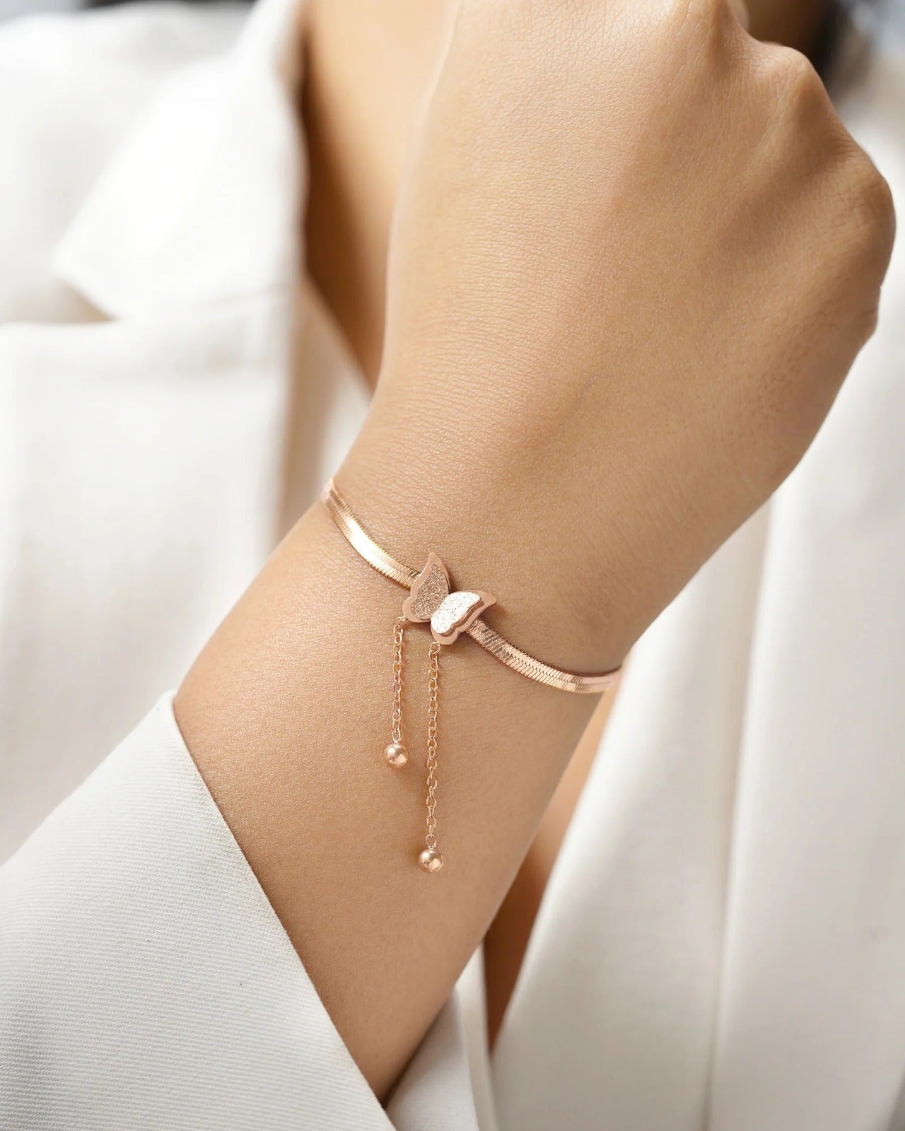 Butterfly Snake Chain Bracelet