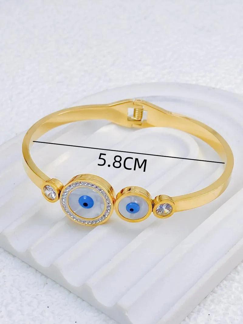 Twin Evil Eye Kada Bracelte
