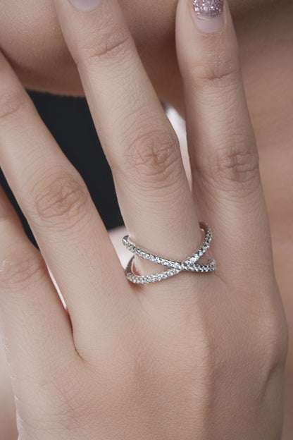 Crossover Silver Ring