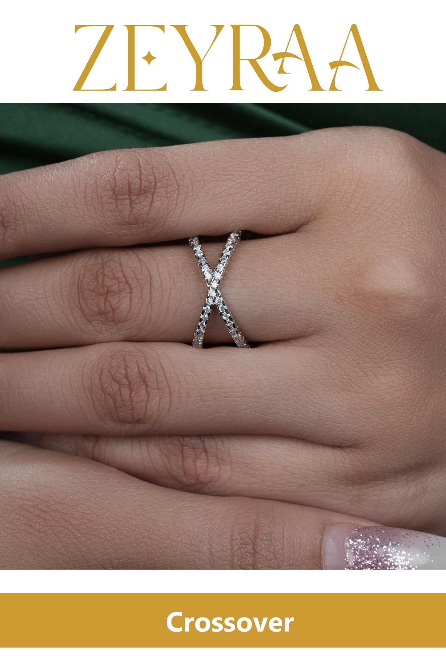 Crossover Silver Ring