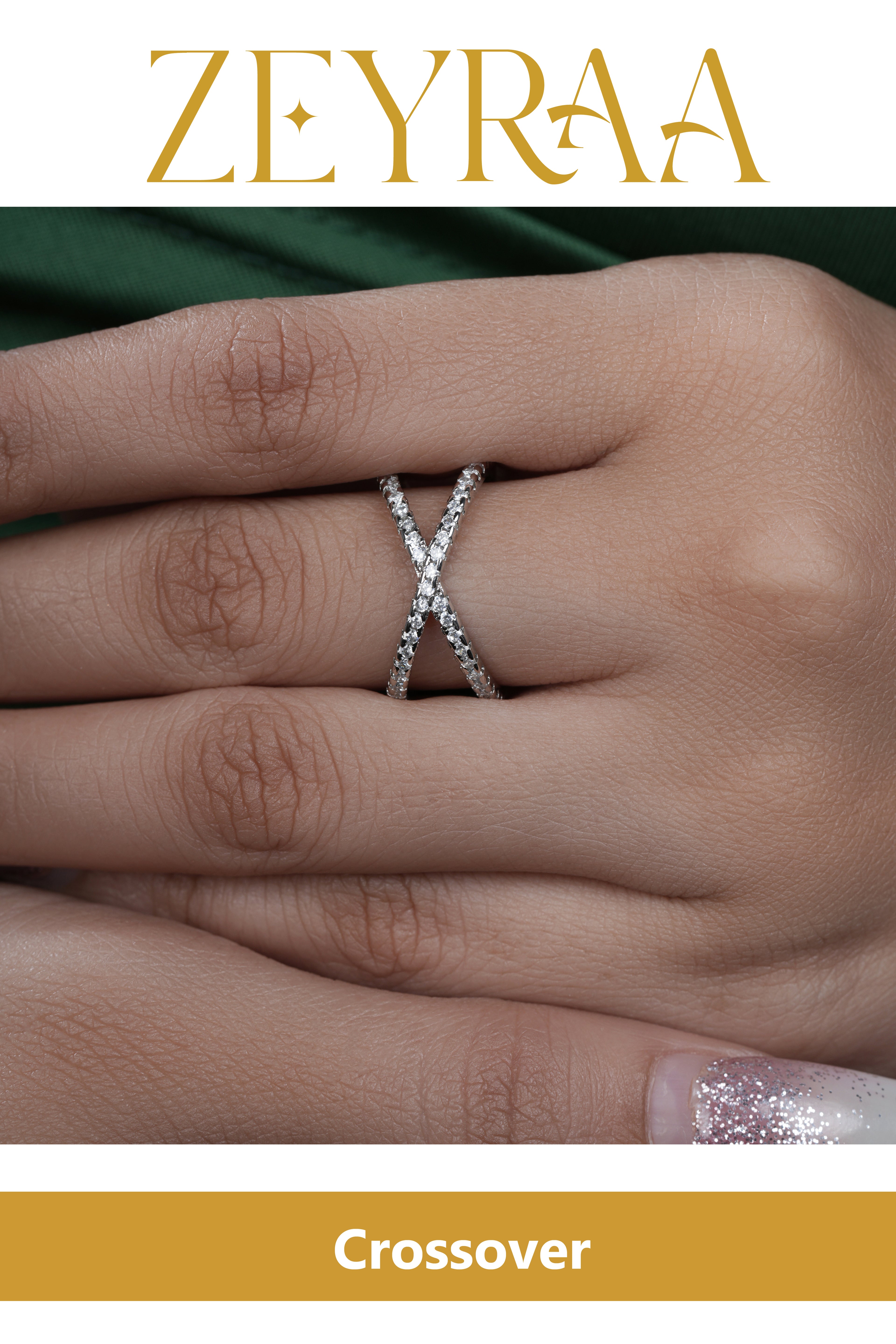 Crossover Silver Ring