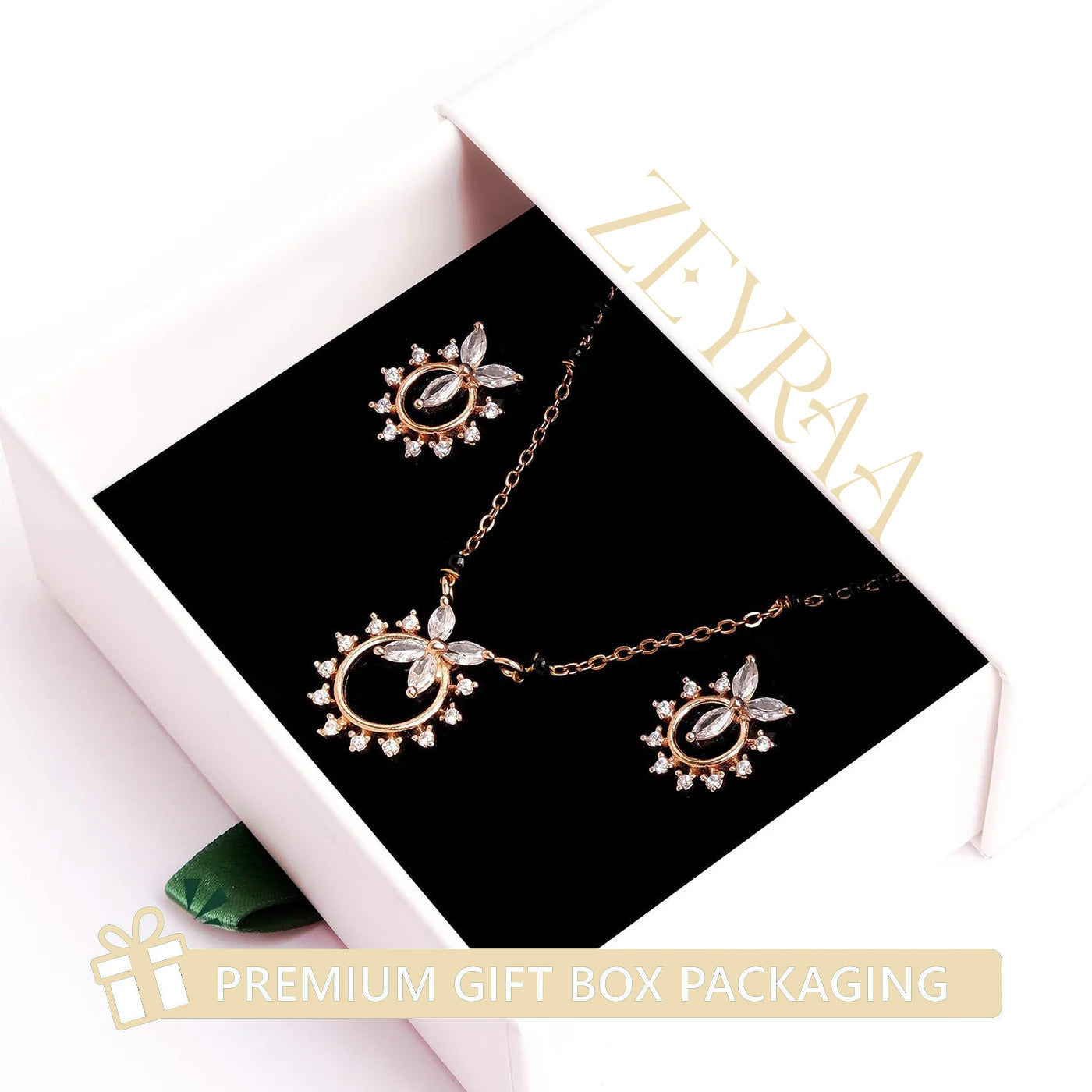 American Diamond Mangalsutra with earrings