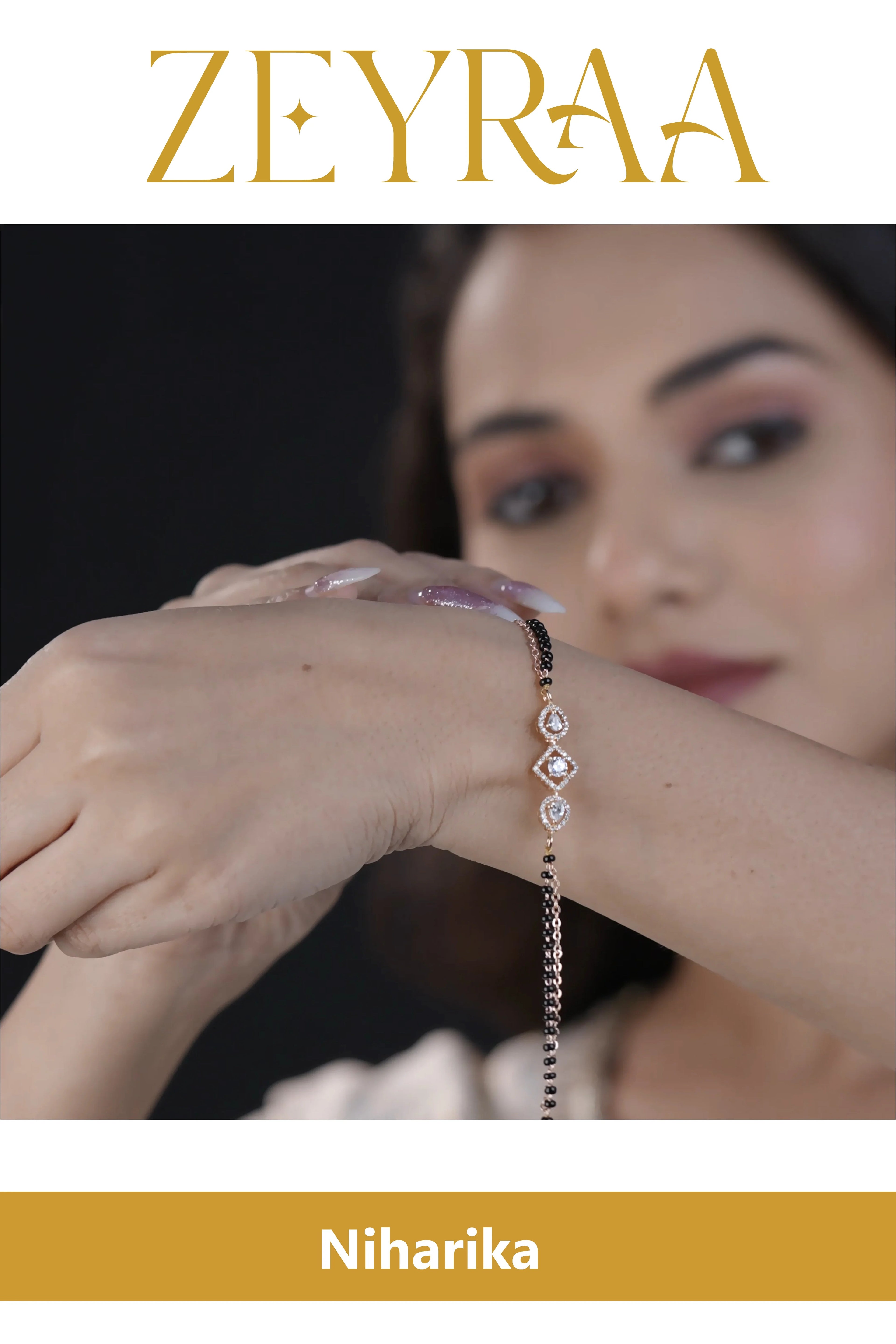 Niharika Rosegold Plated Mangalsutra Bracelet