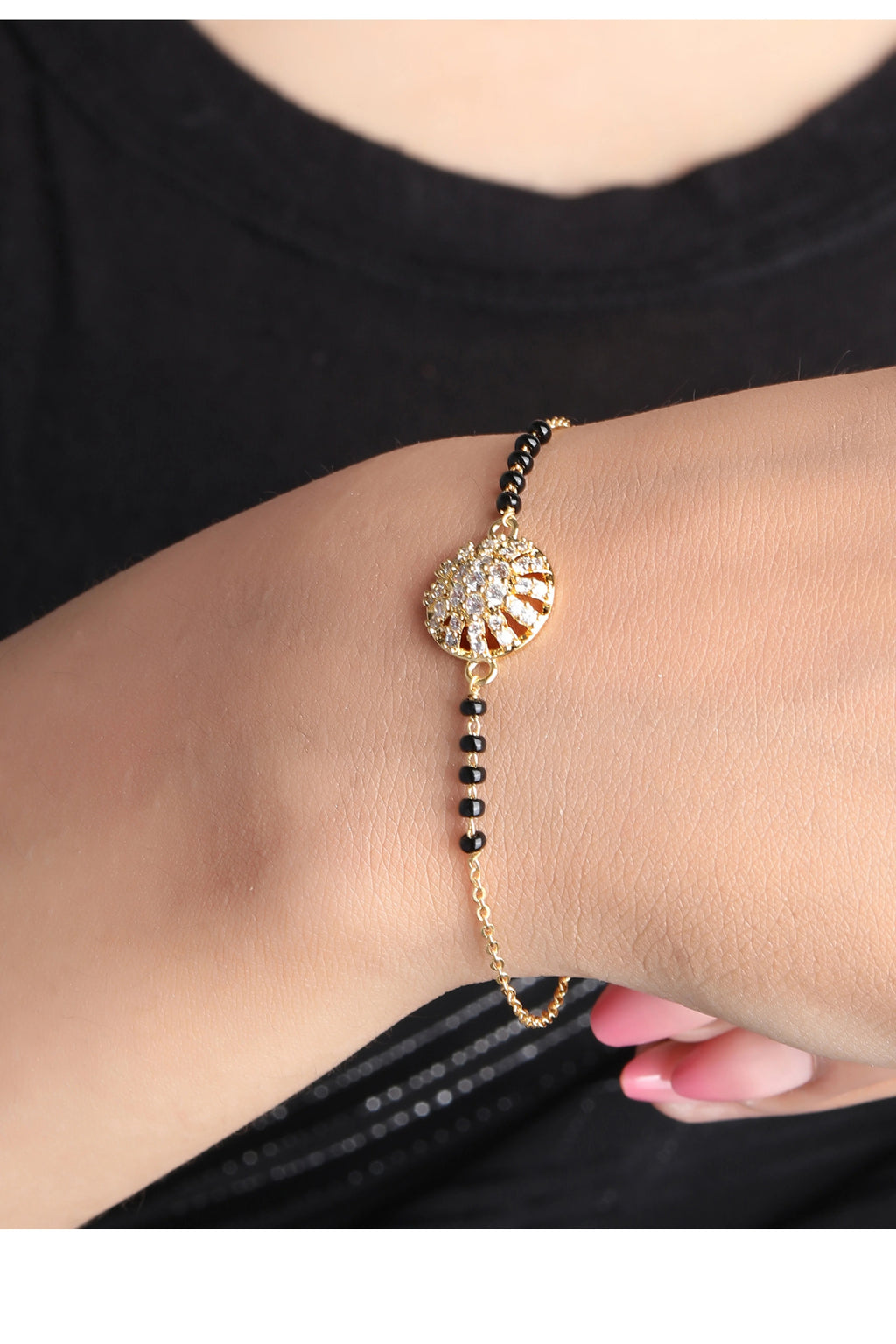 Mastani Gold Plated Mangalsutra Bracelet