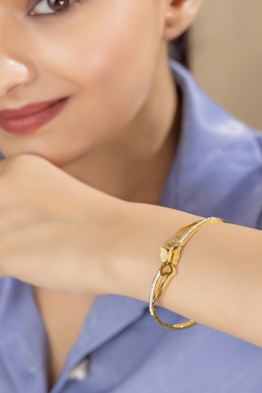 Angle Butterfly Kada Bracelet