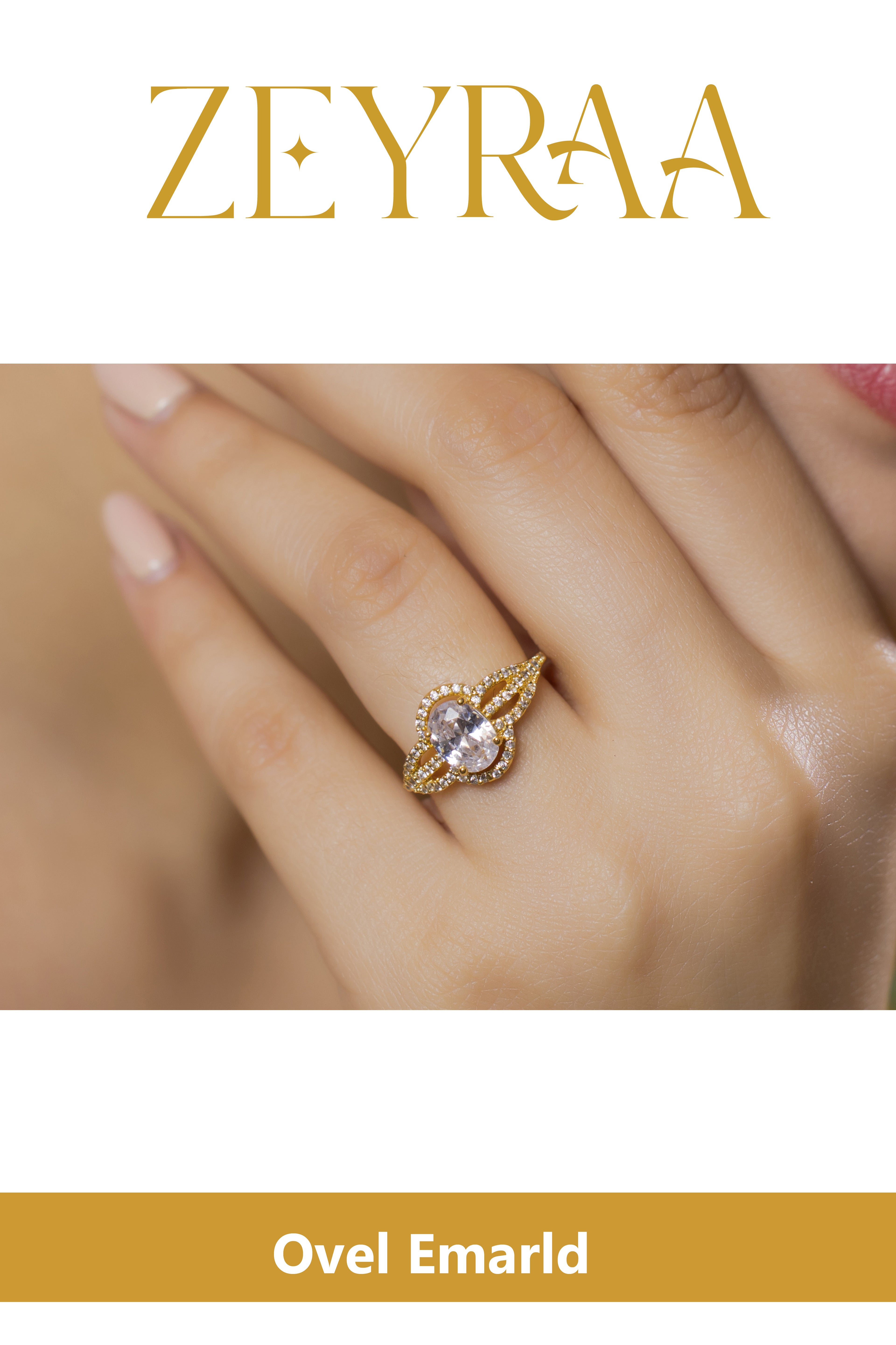 Ovel Emarld Ring