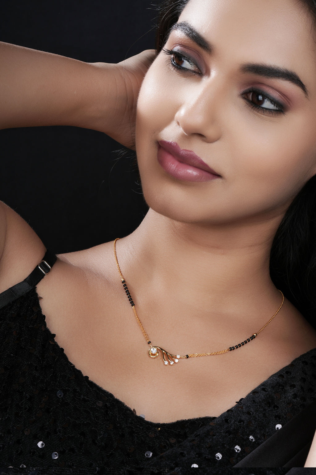 Solitaire Peacock Mangalsutra