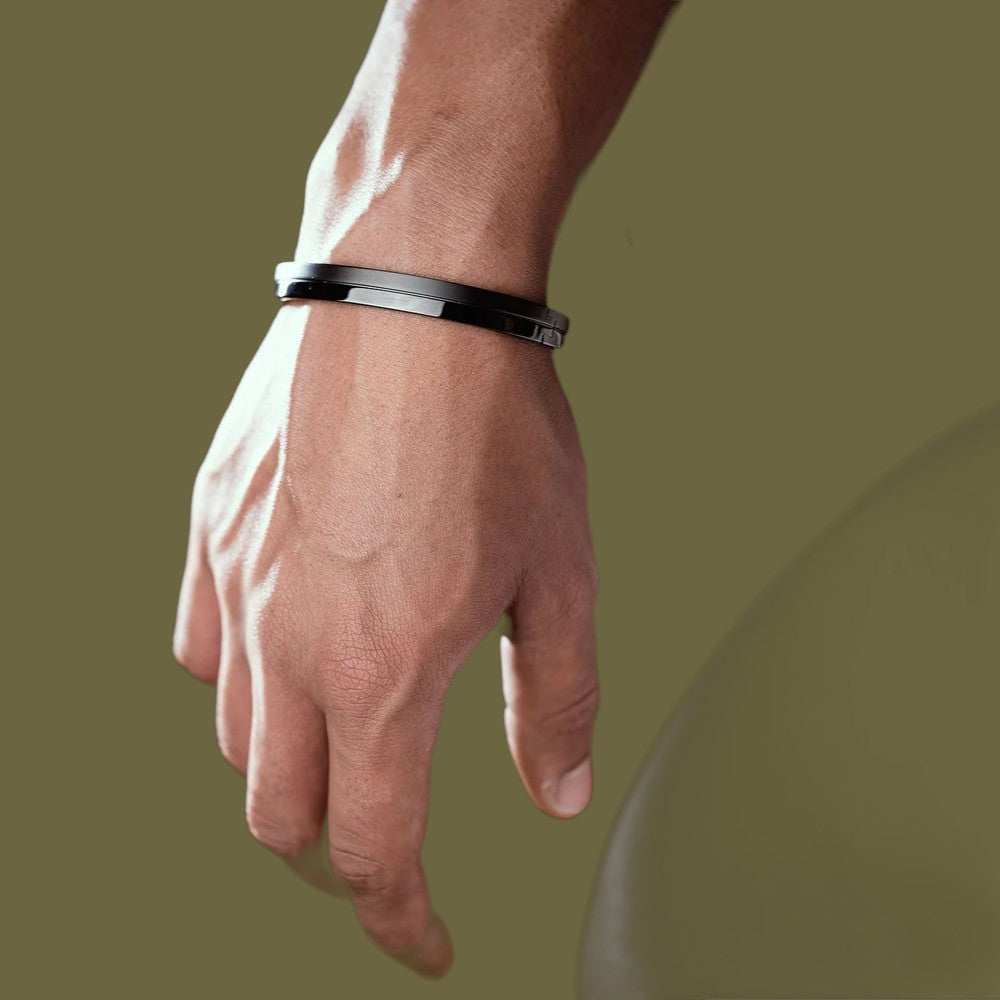 Foxes Dual Finish Men's Kada Bracelet