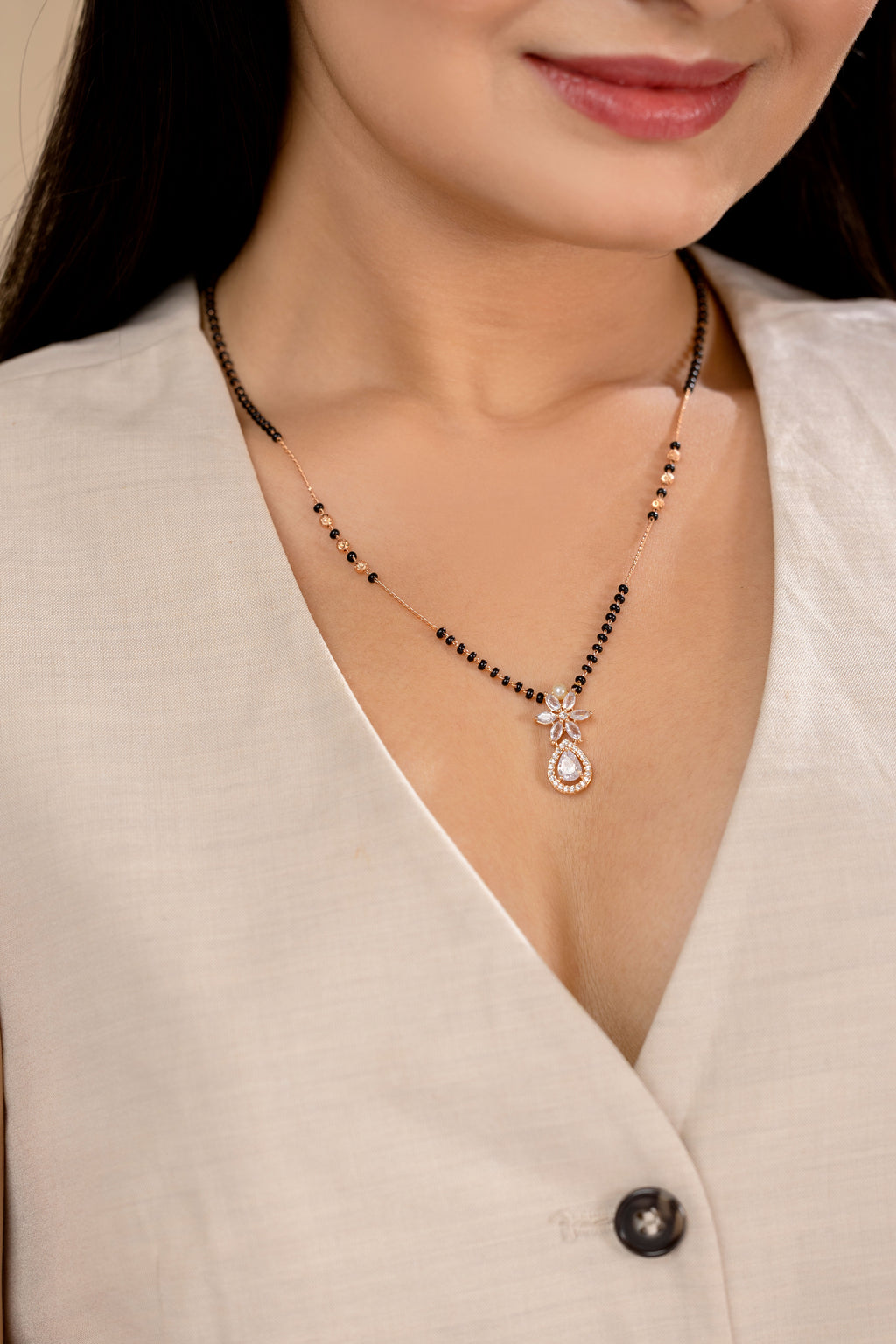 Anusha White Mangalsutra